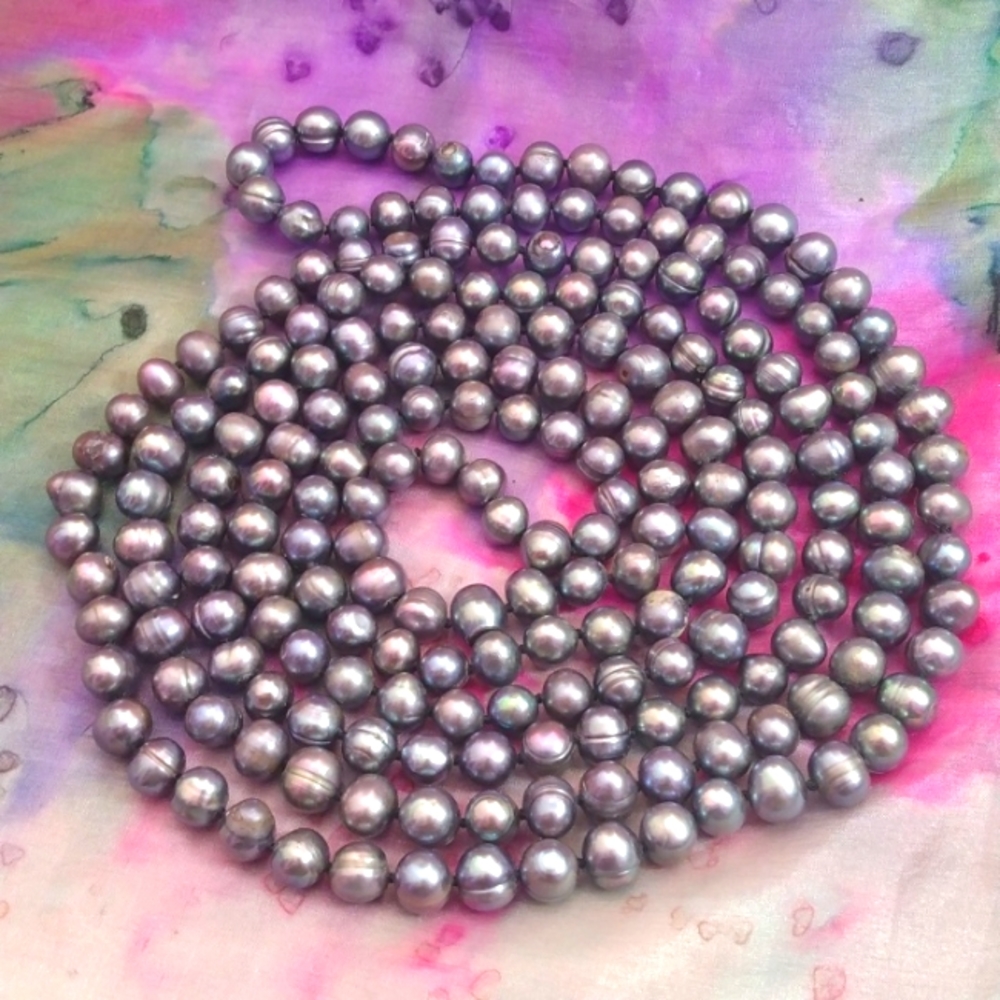 REAL 60" 7mm blue / grey Pearl Strand